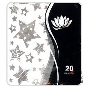 SERVILLETA ESTRELLAS PLATA 33X33 x 20